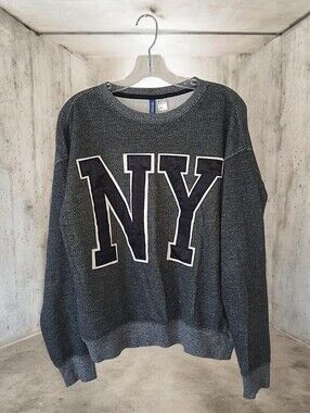 H&M Charcoal NY Crewneck Sweater